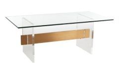 40 Ideas of Acrylic & Brushed Brass Coffee Tables